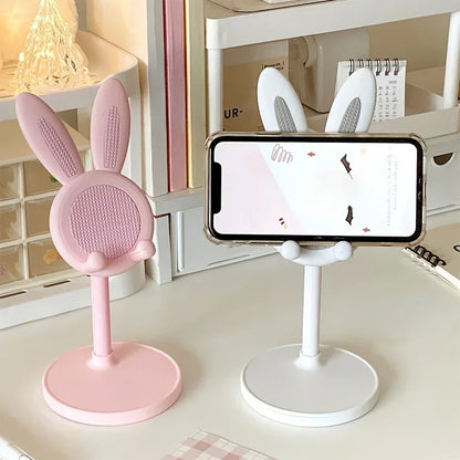 Cute Rabbit Mobile Phone Stand – Adjustable Desktop Holder