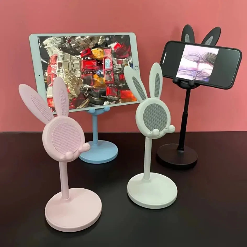 Cute Rabbit Mobile Phone Stand – Adjustable Desktop Holder