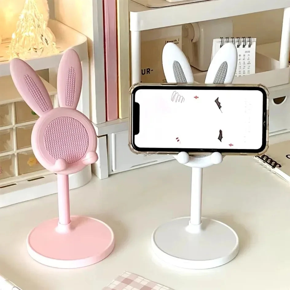 Cute Rabbit Mobile Phone Stand – Adjustable Desktop Holder