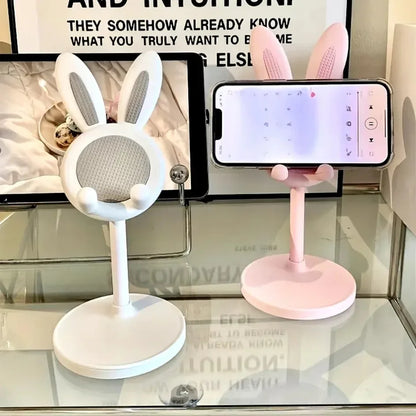 Cute Rabbit Mobile Phone Stand – Adjustable Desktop Holder