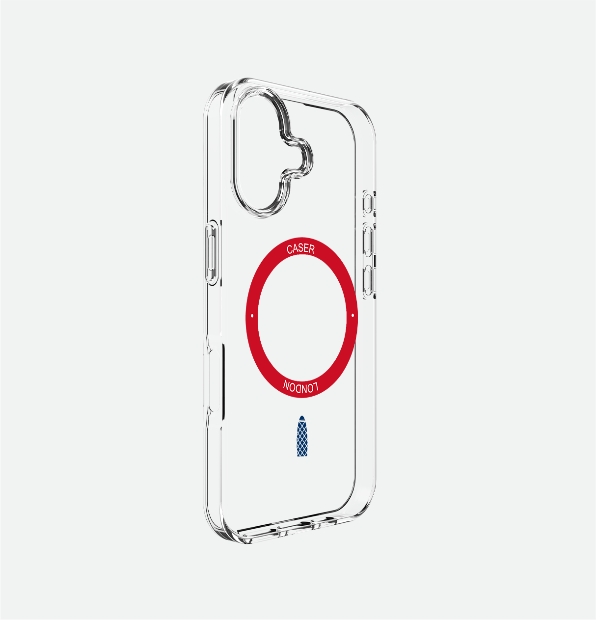 Slim Clear iPhone 16 Pro Max Case with Red MagSafe Ring - Gherkin Icon | The Iconic Case