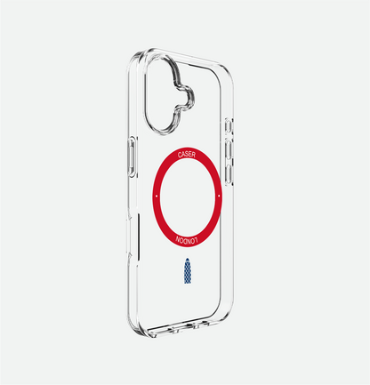 Slim Clear iPhone 16 Pro Max Case with Red MagSafe Ring - Gherkin Icon | The Iconic Case