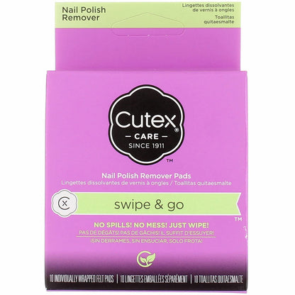 Cutex Swipe and Go Nail Polish Remover Pads (Pack of 4) – Non-Acetone
