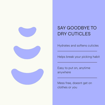 CUTIPATCH Cuticle Patches – Hydrate, Protect & Soften Dry Cuticles | 45 Count (3 Sets + Spares)