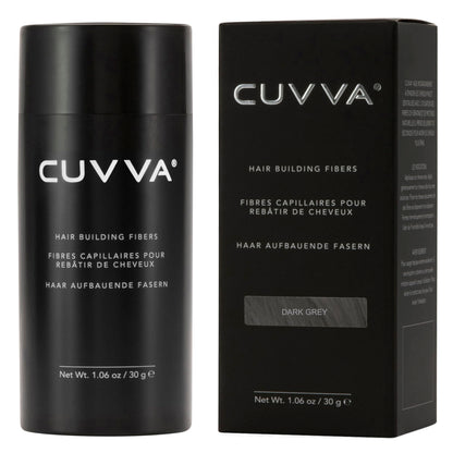 CUVVA Hair Building Fibers (30g) – Instantly Create Fuller, Thicker Hair | 13 Shades for Men & Women – Dark Gray