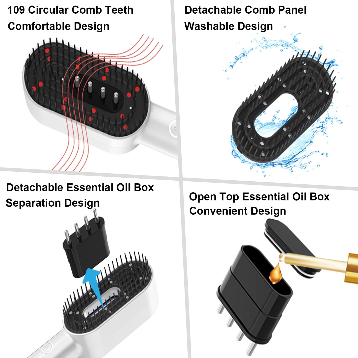 CWTUL Laser Therapy Hair Growth Comb – 3-in-1 Hair Oil Applicator & Scalp Massager