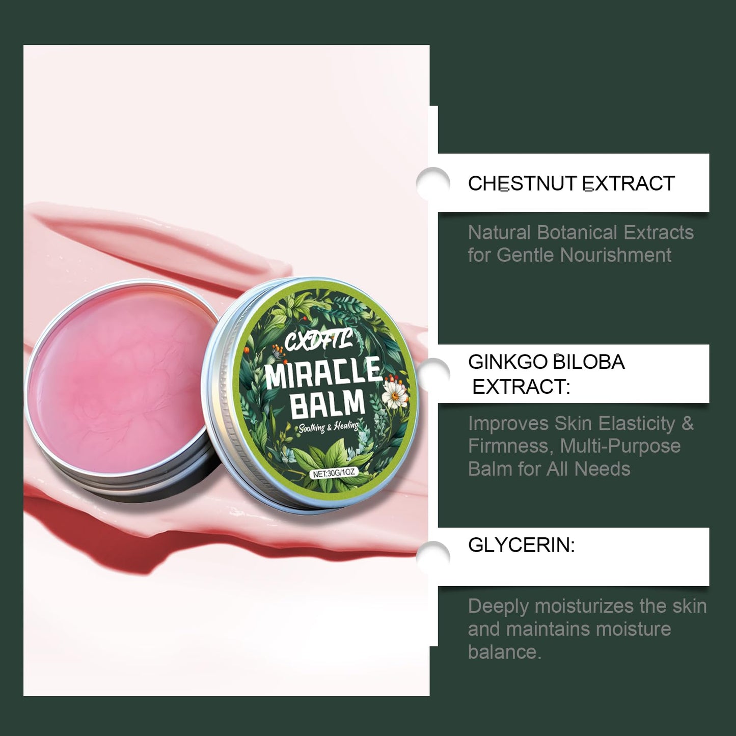 CXDFTL Miracle Balm 3-Pack – Natural, Gentle Hydration for All-Over Skin