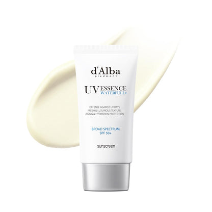 d'alba Piedmont Waterfull Essence Sunscreen SPF 50+ – Vegan, Lightweight, Glowy Finish