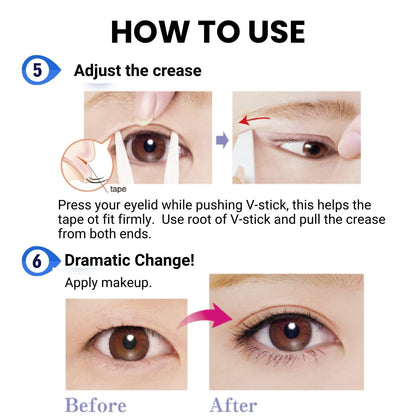 D-UP Invisible Double Eyelid Tape for Hooded Eyes Waterproof Lift Strips 120 Pc