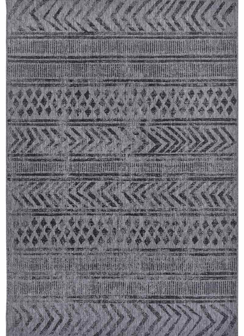 Reversible Geometric Indoor-Outdoor Flatweave Rug