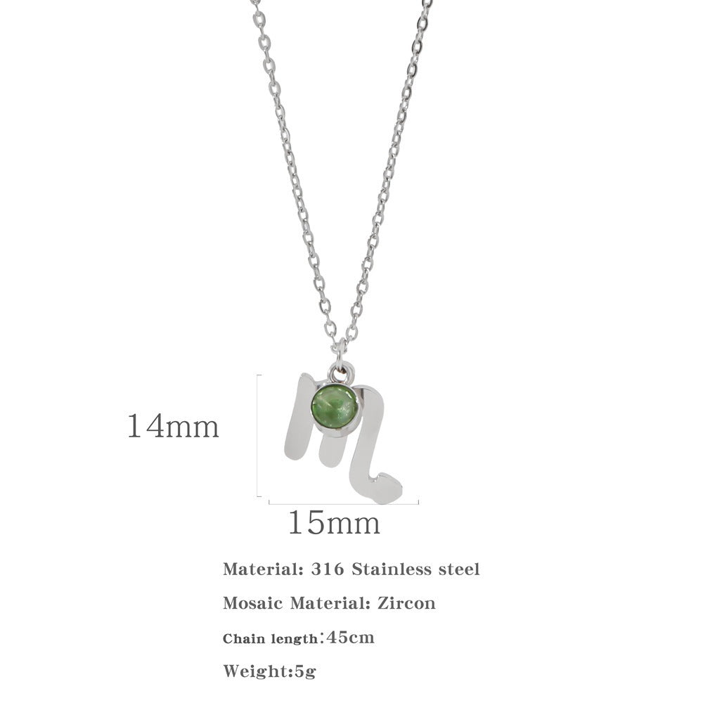 Zircon Constellation Zodiac Necklace