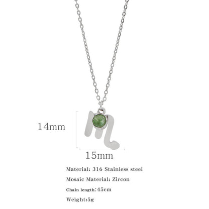 Zircon Constellation Zodiac Necklace