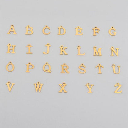 26 English Letter Necklace with Pearl Pendant
