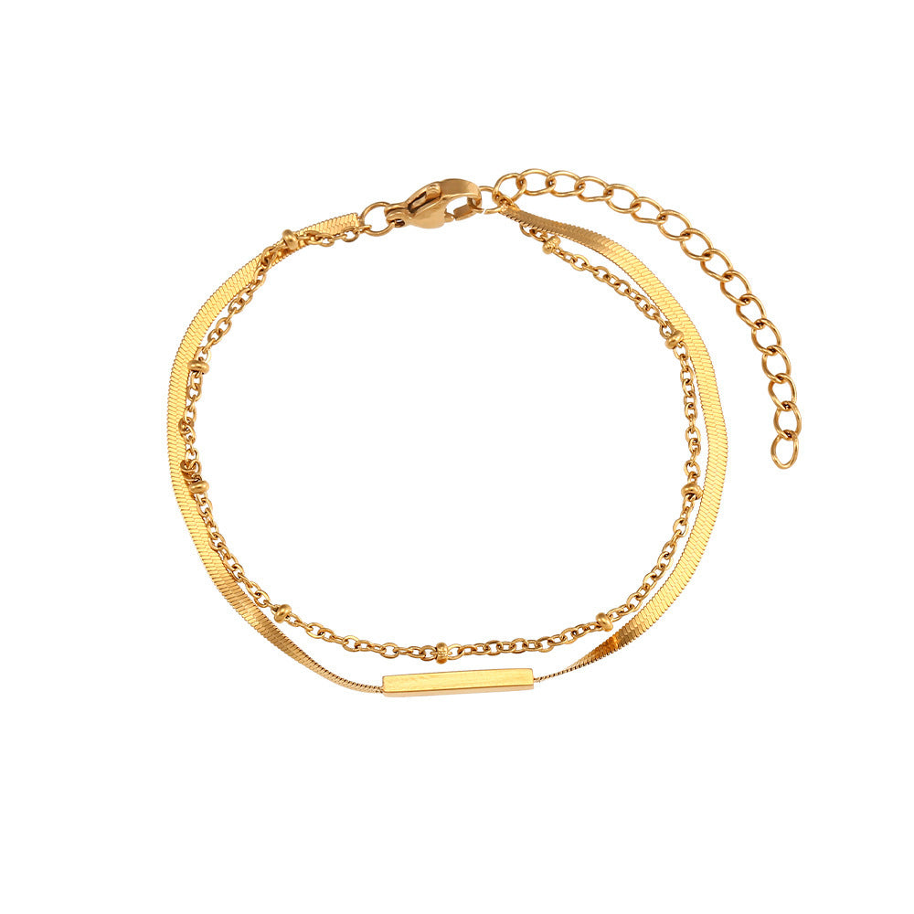 Beads Twist Chain Double Layer Bracelets