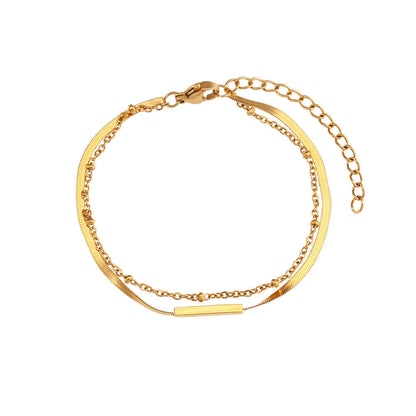 Beads Twist Chain Double Layer Bracelets