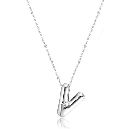 Glossy A-Z Letter Copper Pendant