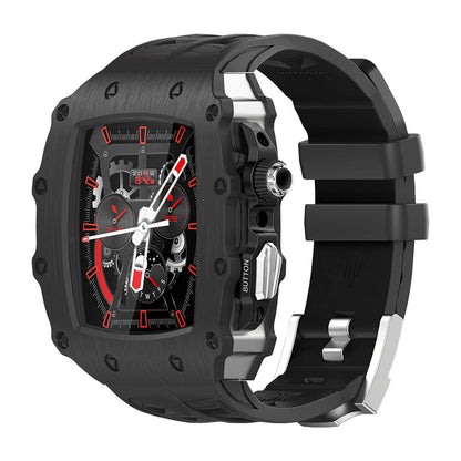 Metal Case Watchband With Tempered Film