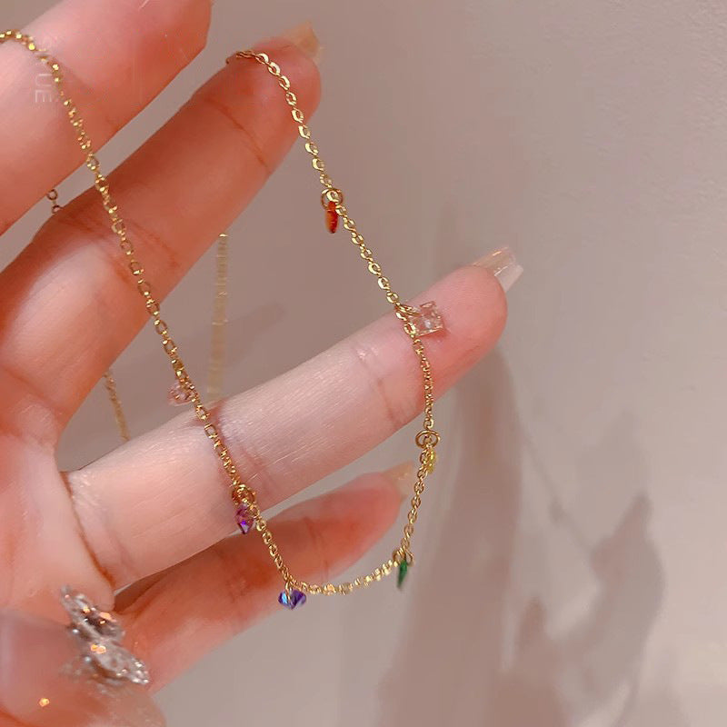 Rainbow Titanium All-match Necklace