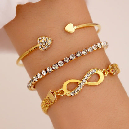 Heart Bracelet 3 Piece Set