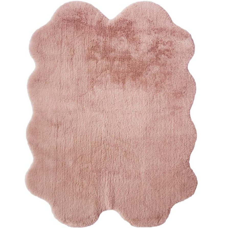 Luxury Pink Faux Fur Rug