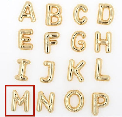 Glossy A-Z Letter Copper Pendant