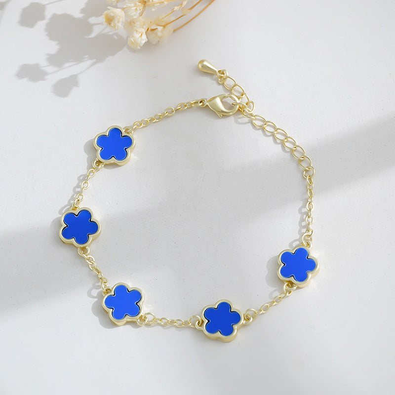 Gold Plated Clover Bracelet