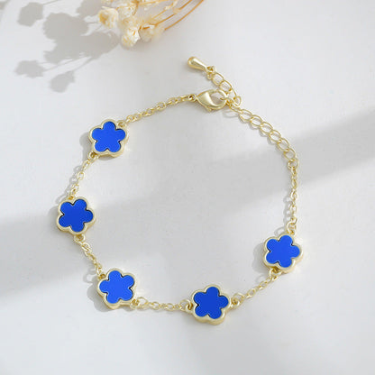 Gold Plated Clover Bracelet