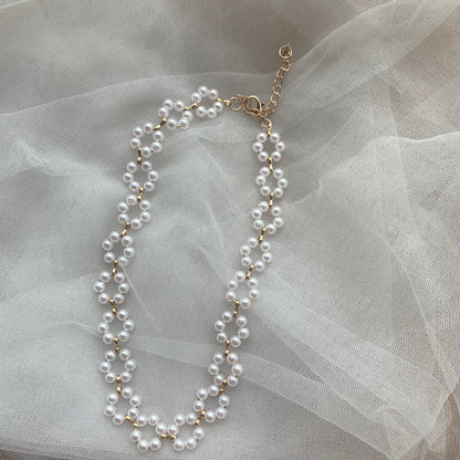 Pearl Necklace and Bracelet
