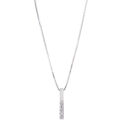 Vertical Bar Clavicle Necklace, S925 Sterling Silver
