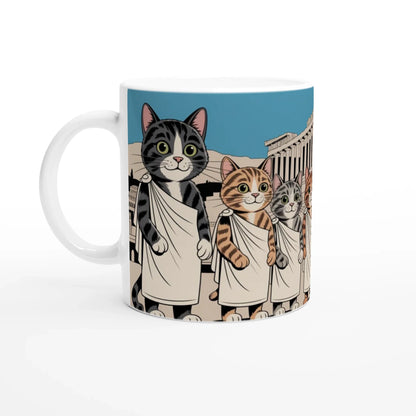 Ancient Greece & Cats Ceramic Mug – 11oz
