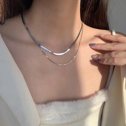 Double Layer Snake Bone Necklace