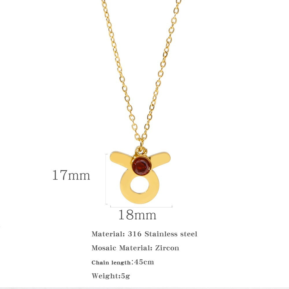 Zircon Constellation Zodiac Necklace