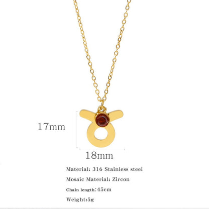 Zircon Constellation Zodiac Necklace