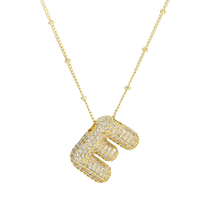 Bubble Balloon A-Z Letter Pendant Necklace