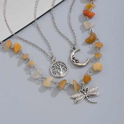 Multi-Layer Irregular Gravel Beach Necklace