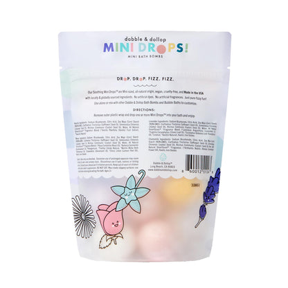 Dabble & Dollop Mini Bath Bombs for Kids – 24 Natural Drops, Soothing Scents, Vegan & Cruelty-Free