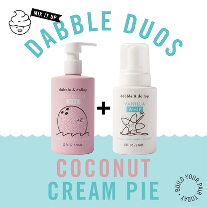 Dabble & Dollop Coconut + Vanilla 3-in-1 Kids Bubble Bath – Tear-Free, Vegan (2-Pack)