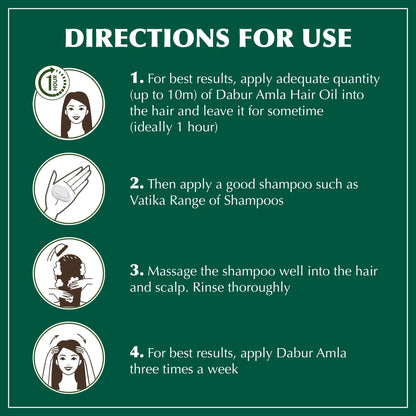 Dabur Amla Hair Oil – Indian Natural Hair Care for Healthy, Moisturized Hair