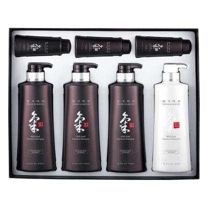 Daeng Gi Meo Ri Ki Gold Premium 4pc Hair Care Set | Hydration for Dry Hair