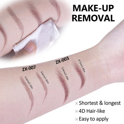 DAGEDA Brown 4D Eyebrow Transfers - Waterproof Long-Lasting Stickers (Set B)