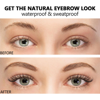 DAGEDA Brown 4D Eyebrow Transfers - Waterproof Long-Lasting Stickers (Set B)