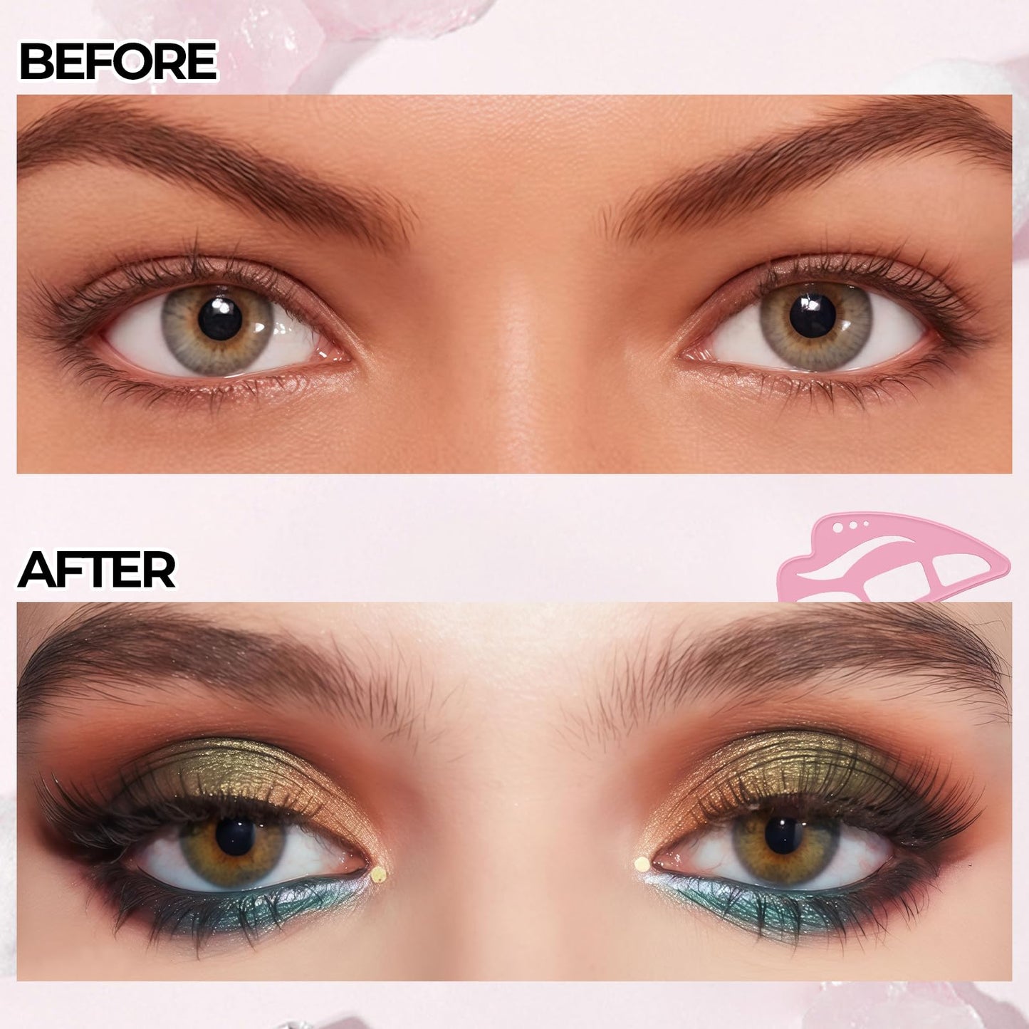 DAGEDA 3-Pcs Eyeliner Stencils Set | Reusable Silicone Eye Makeup Tool