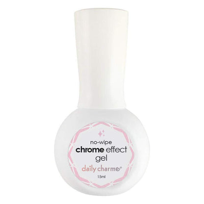 Daily Charme Chrome Effect No-Wipe Gel – 15ml Base for Chrome Powder, High-Gloss Mirror Finish