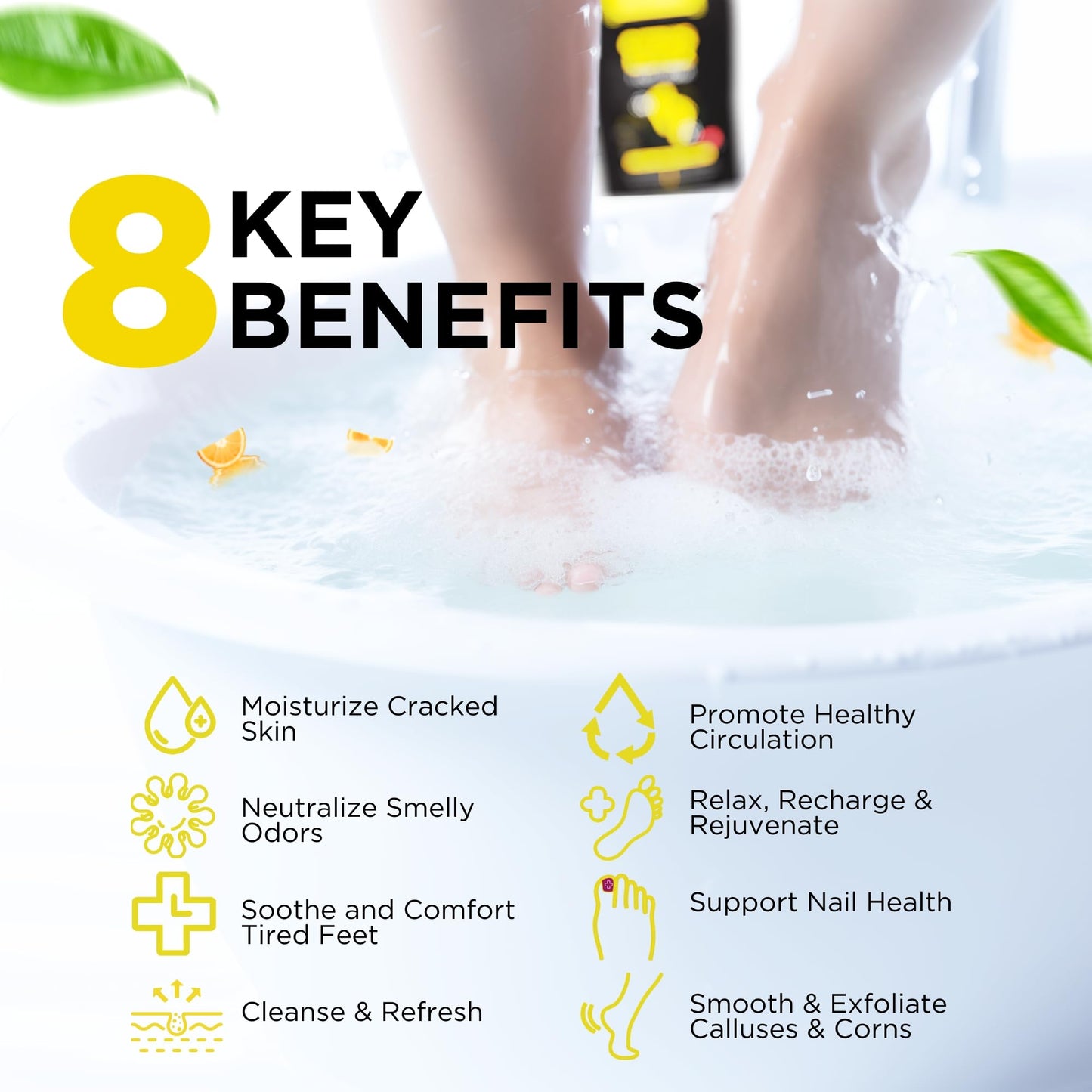 Daily Remedy Citrus Detox Foot Soak with Epsom Salt | Foot Care Pedicure | Made in USA