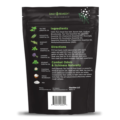 Daily Remedy Tea Tree Foot Soak with Epsom Salt – Made in USA, 64 oz
