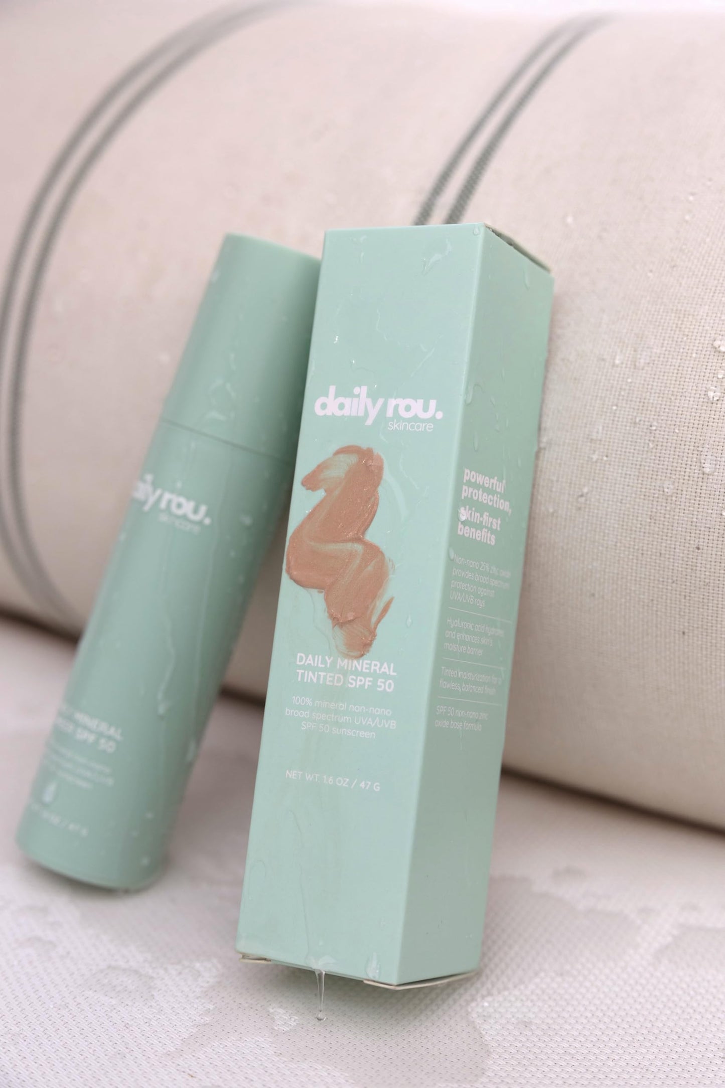 DailyRou Daily Mineral Sunscreen SPF 50 – Sheer, Lightweight, Tinted, Reef-Safe & Vegan
