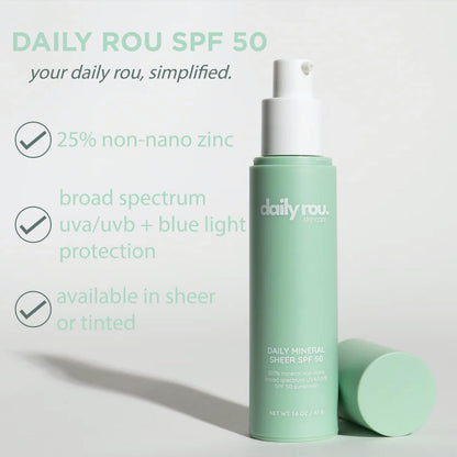 DailyRou Daily Mineral Sunscreen SPF 50 – Lightweight, Hydrating & Sheer Finish