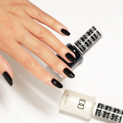 DAISY DND Gel Polish Set – Black Licorice 447 | Gel + Lacquer Duo | 0.5 oz
