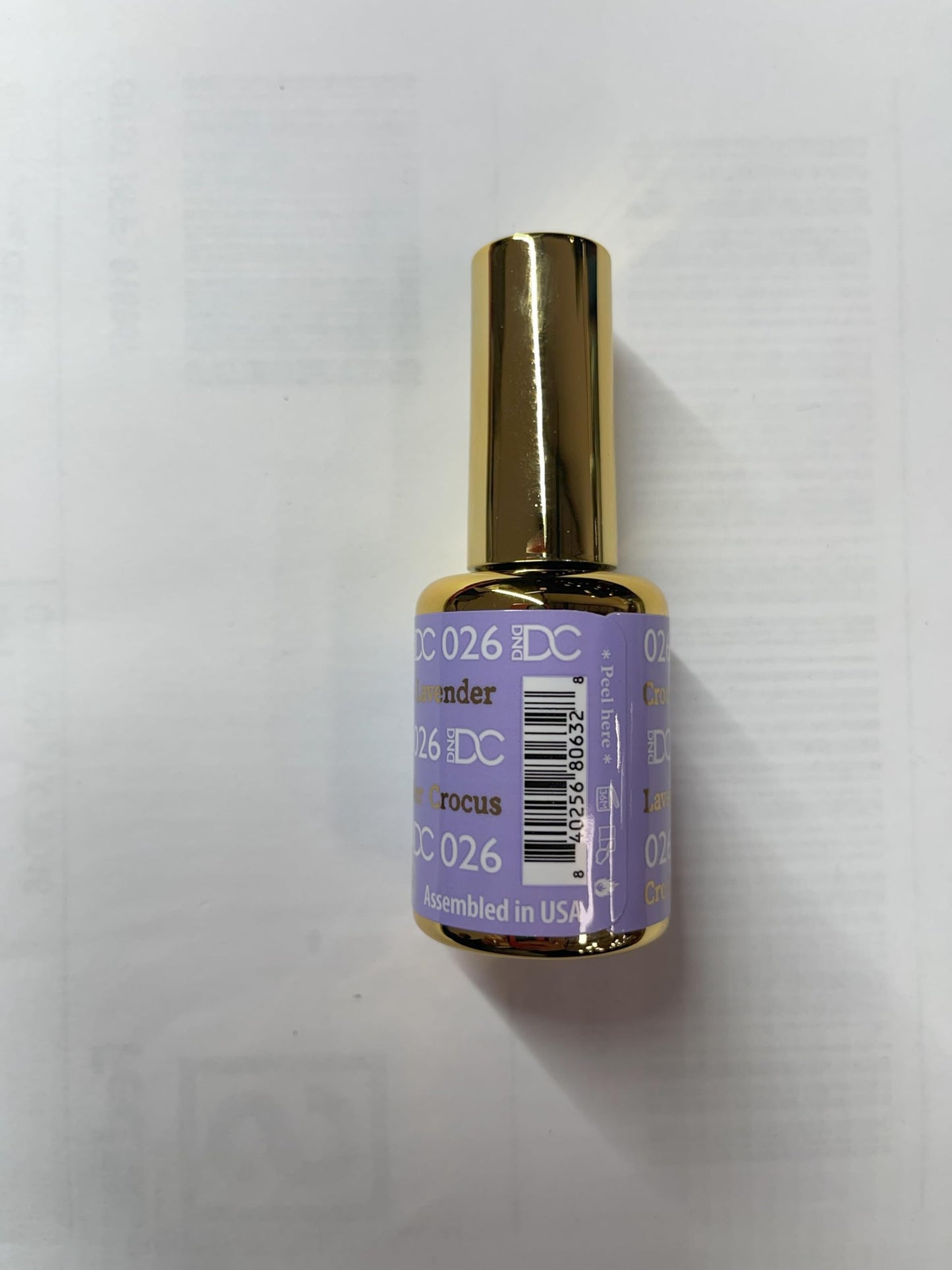 DAISY DND DC Gel Polish Set – Blue Collection, 026 Crocus Lavender, 0.5 fl oz | UV/LED Gel Polish + Air Dry Lacquer