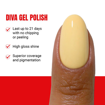 DAISY DND Coquette Collection Gel Polish Set 084 Dandelion | UV/LED Gel Polish & Air Dry Lacquer Duo (0.5 fl oz) - Chip-Free Finish
